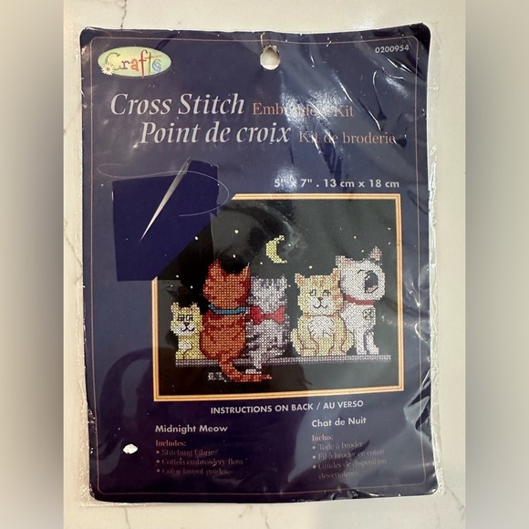 Craft Cross Stitch Embroidery  Cats and Dolphins NIP - Picture 2 of 4